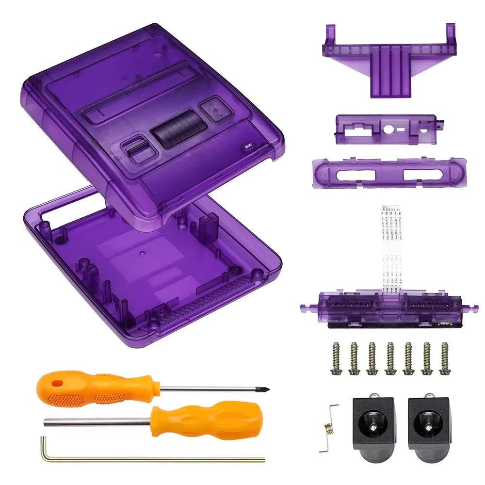 Bitfunx Transparent Replacement Shell for Super Nintendo NTSC-J Super Famicom - Bitfunx Official Store