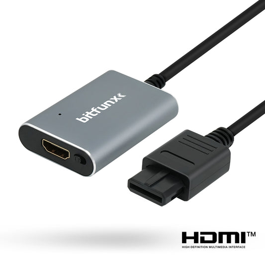 Bitfunx SV/AV HDMI® Adapter for N64 SNES SFC NGC