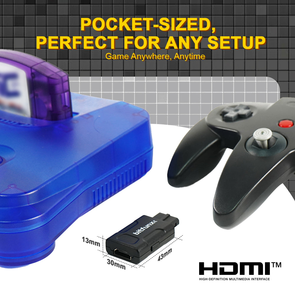 Bitfunx Mini HDMI® Adapter for N64 SNES SFC NGC