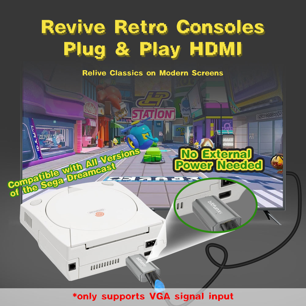 Bitfunx Mini HDMI Adapter for Sega Dreamcast - Bitfunx Official Store
