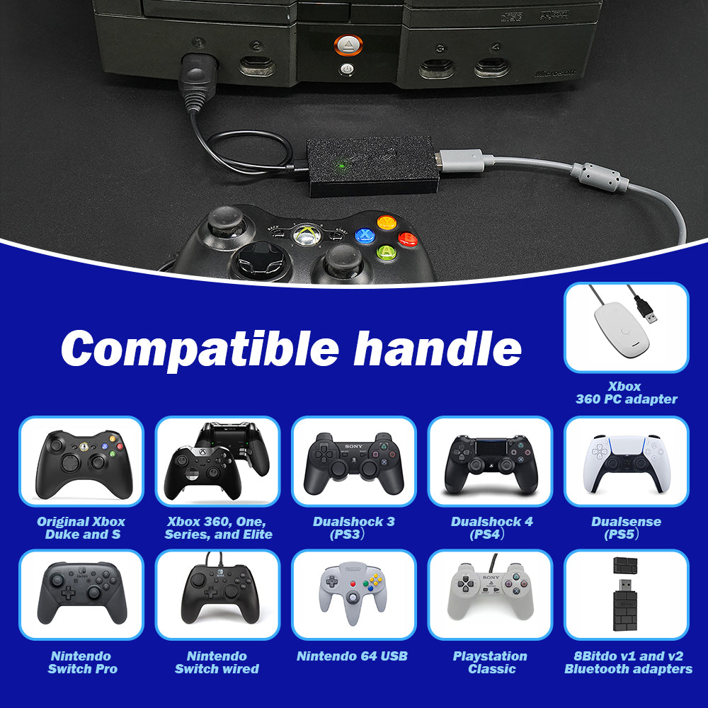OGX Mini Converter For 360/PS4 Controlloer Adapter For Retro Original Xbox/PS3/PC/Nintendo Switch Game Console Accessories
