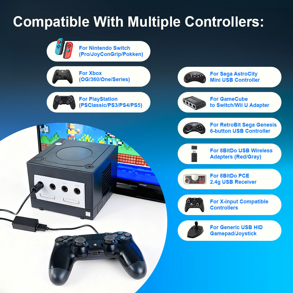 Bitfunx GC USB Controller Adapter for Original GameCube