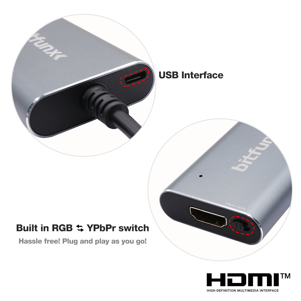 Bitfunx RGBS/Component to HDMI® Adapter for PS1&PS2