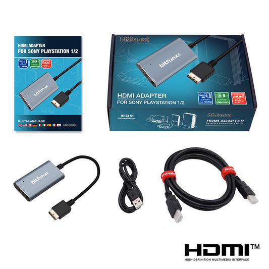 Bitfunx RGBS/Component to HDMI® Adapter for PS1&PS2 - Bitfunx Official Store