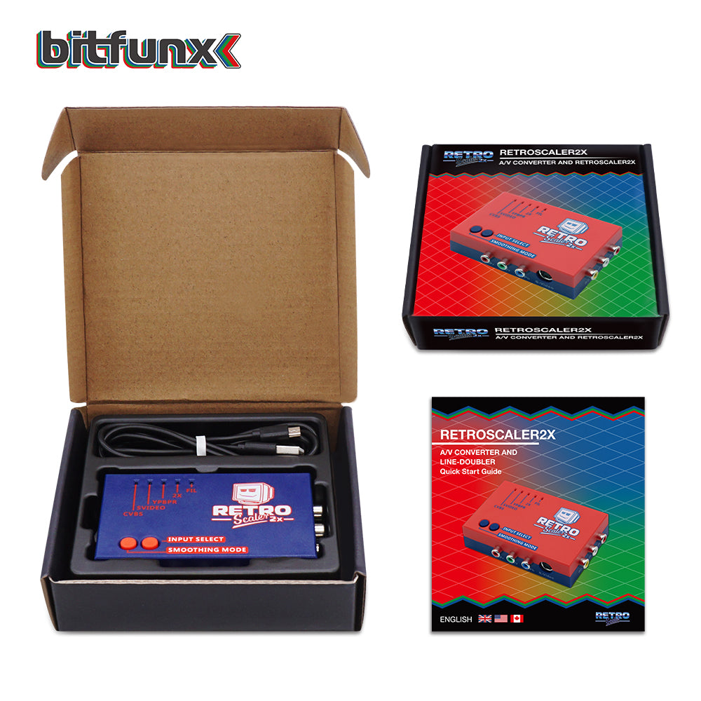RetroScaler2x Composite SV YPBPR to HDMI Upscaler Converter - Bitfunx Official Store