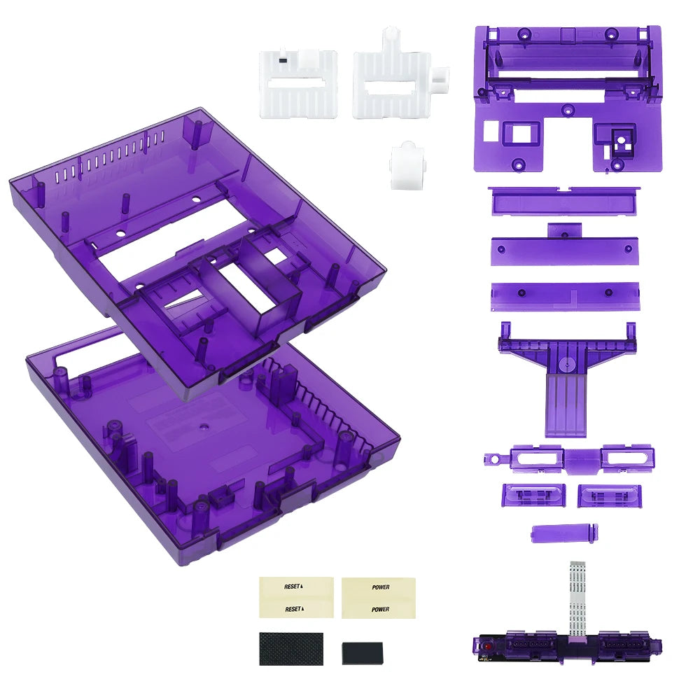 Bitfunx Transparent Replacement Shell for Super Nintendo NTSC-U - Bitfunx Official Store