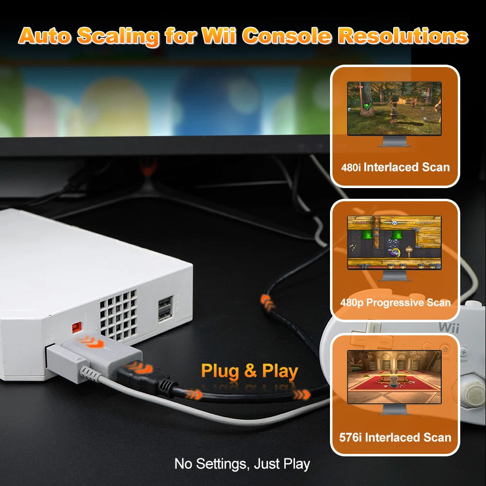 Bitfunx Mini Component to HDMI Adapter for Nintendo Wii - Bitfunx Official Store