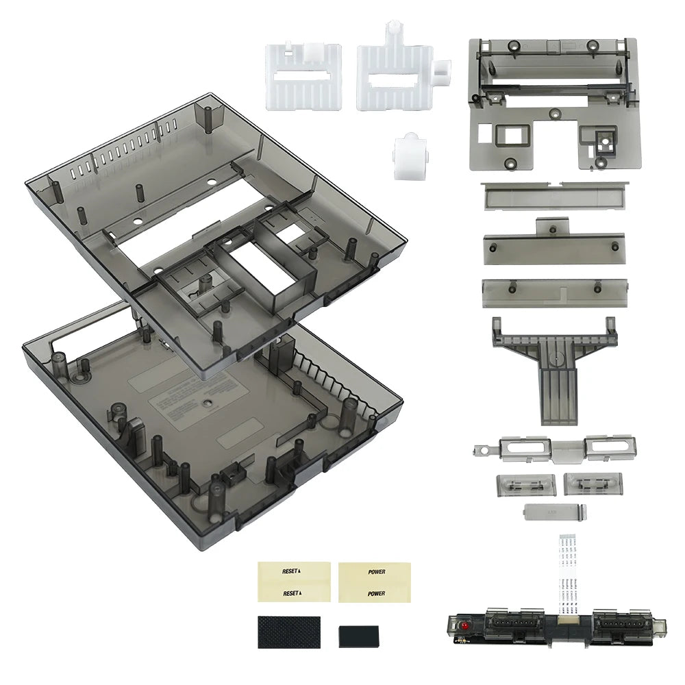 Bitfunx Transparent Replacement Shell for Super Nintendo NTSC-U - Bitfunx Official Store
