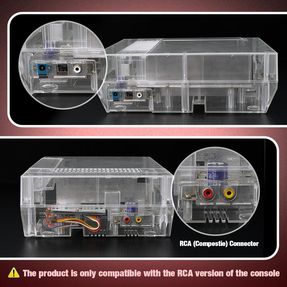 Bitfunx Transparent Replacement Shell for Nintendo Entertainment System - Bitfunx Official Store