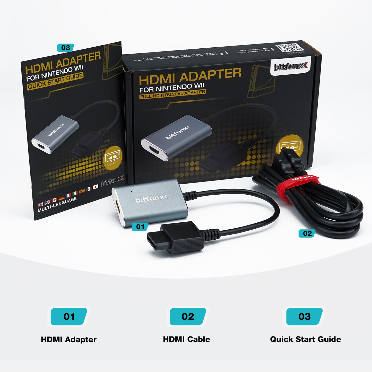 Bitfunx Component to HDMI® Adapter for Nintendo Wii - Bitfunx Official Store